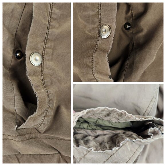 Columbia Mens Mid Weight Flannel and Nylon Lined Coat Size Large Brown - Picture 15 of 15